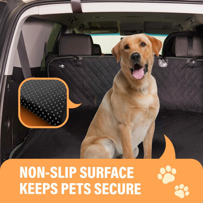 Premium Black Waterproof Dog Car Hammock - Ultimate Backseat Protector for Trucks, Sedans, and SUVs - Easy to Clean, Machine Washable, and Perfect for All Dog Sizes